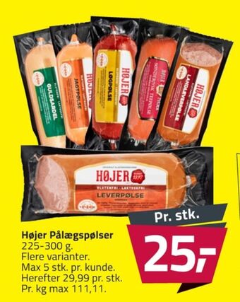 Fleggaard Højer pølser jagtpølse tilbud