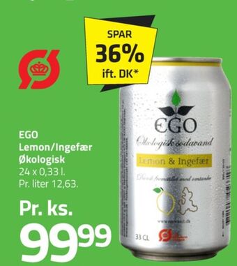 Fleggaard Lemon & ingefær sodavand tilbud