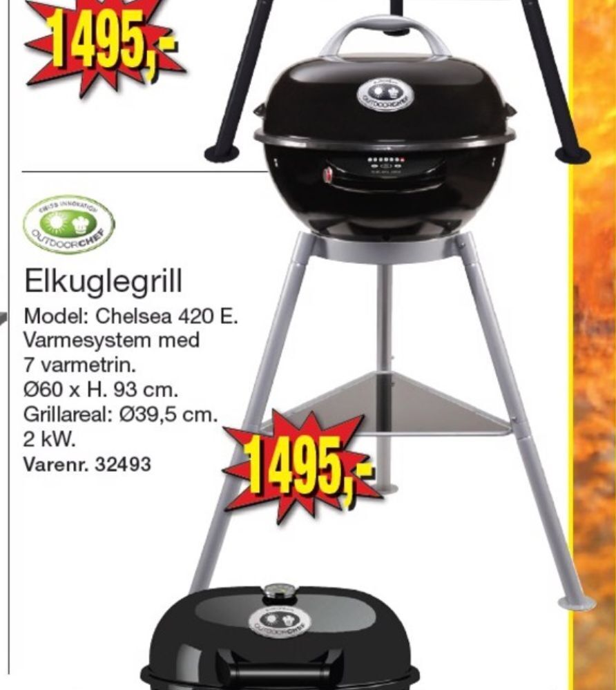Outdoorchef elgrill tilbud hos Harald