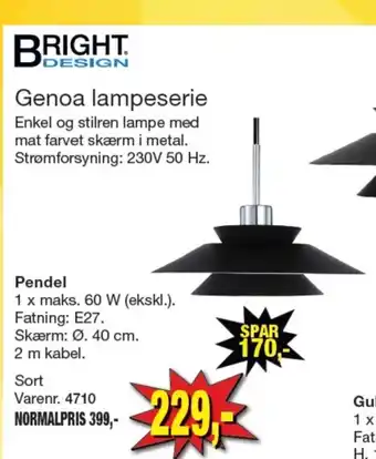 Harald Nyborg Bright design pendel tilbud