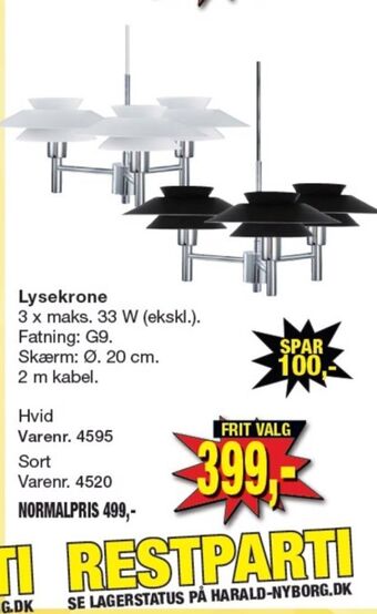 Harald Nyborg Bright design lysekrone tilbud