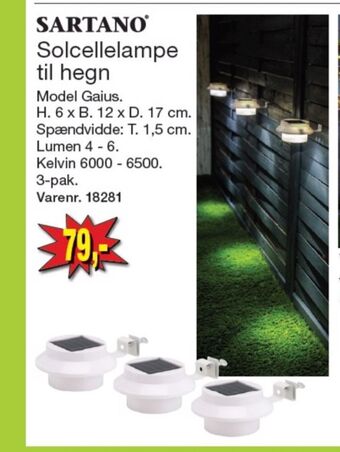 Harald Nyborg Sartano solcellelampe tilbud