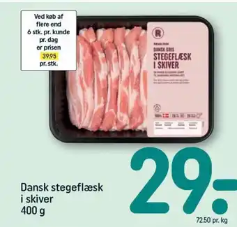 Dansk stegeflæsk i skiver