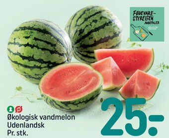 REMA 1000 Økologisk vandmelon Udenlandsk Pr. stk. tilbud