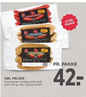 MENY GØL PØLSER tilbud