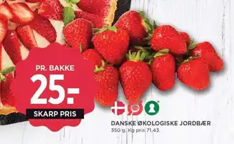 MENY DANSKE ØKOLOGISKE JORDBÆR tilbud