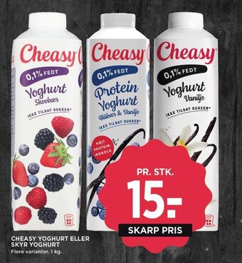 MENY CHEASY YOGHURT ELLER SKYR YOGHURT tilbud