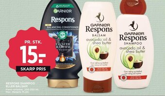MENY RESPONS SHAMPOO ELLER BALSAM tilbud