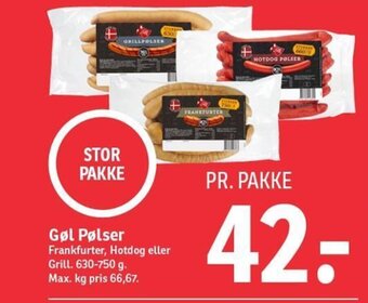 SPAR Gøl Pølser tilbud