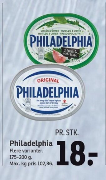 SPAR PHILADELPHIA tilbud