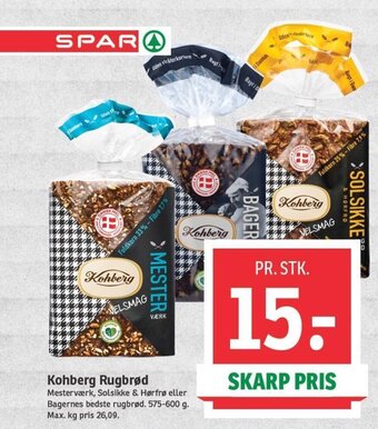 SPAR Kohberg Rugbrød tilbud
