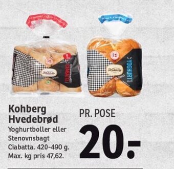 SPAR Kohberg Hvedebrød tilbud