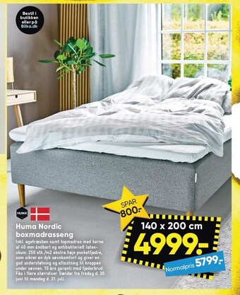 Bilka Huma nordic boxmadrasseng tilbud