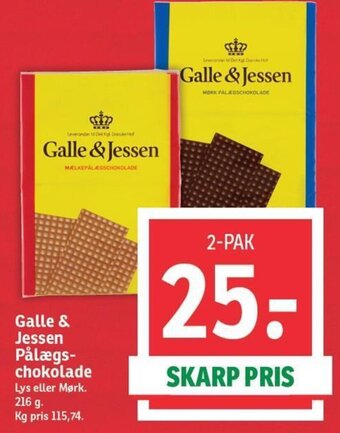 Galle & Jessen Pålægs-chokolade