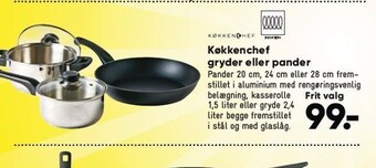 Bilka Køkkenchef gryder eller pander tilbud