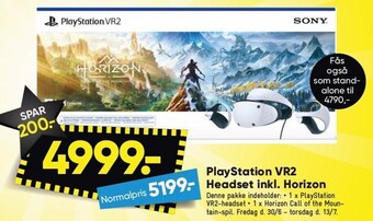 Playstation vr2 headset inkl. horizon