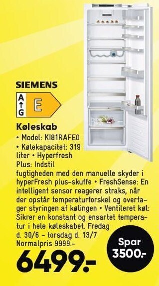 Siemens køleskab