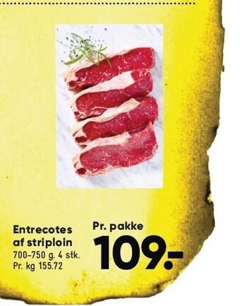 Entrecotes af striploin