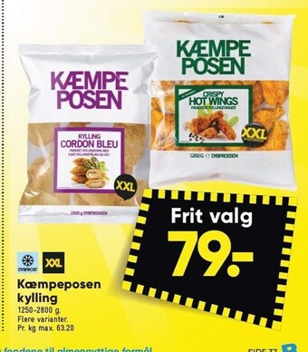 Bilka Kæmpeposen kylling tilbud