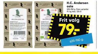 Bilka H.c andersen oste tilbud