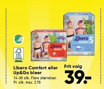 Bilka Libero comfort eller up&go bleer tilbud