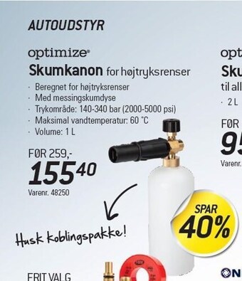 Thansen Optimize skumkanon tilbud