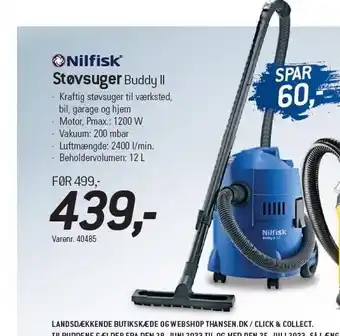 Thansen Nilfisk støvsuger tilbud