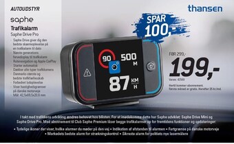Thansen Saphe trafikalarm tilbud