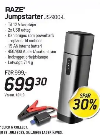 Thansen Raze jumpstarter tilbud