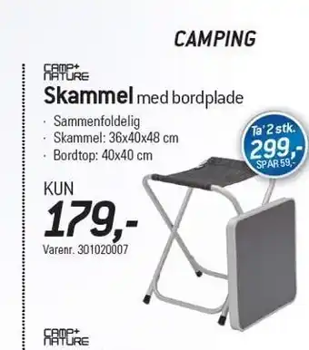 Thansen Camp+nature skammel tilbud