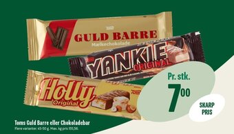 Min Købmand Toms Guld Barre eller Chokoladebar tilbud