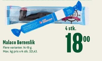 Min Købmand Malaco Børneslik tilbud