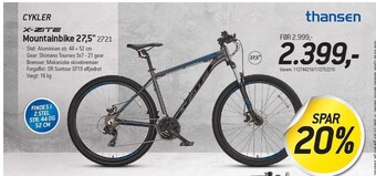 Thansen Mountainbike 27,5'' tilbud
