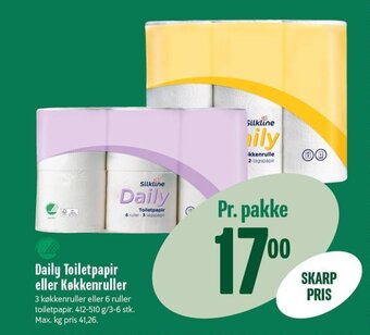 Min Købmand Daily Toiletpapir eller Køkkenruller tilbud