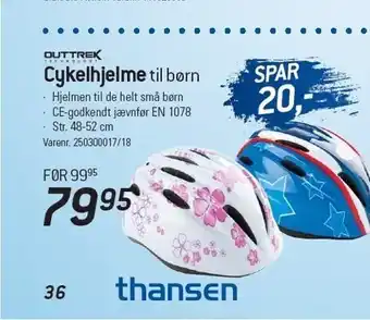 Thansen Cykelhjelme til børn tilbud