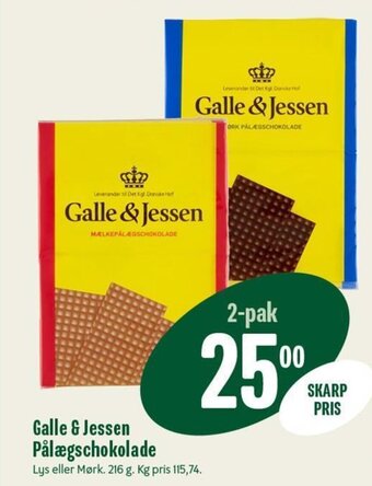 Galle & Jessen Pålægschokolade