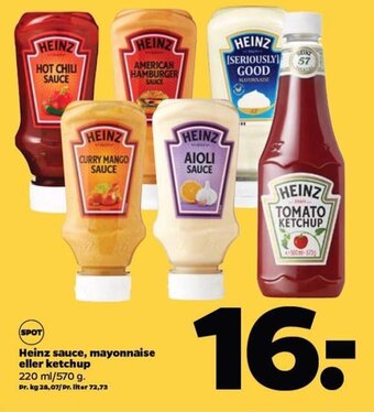 Netto Heinz sauce, mayonnaise eller ketchup tilbud
