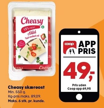 Kvickly Cheasy skæreost tilbud