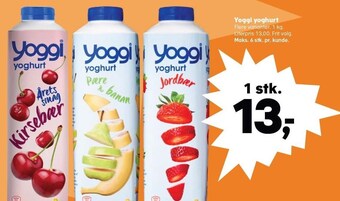 Kvickly Yoggi yoghurt tilbud