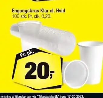 Calle Engangskrus klar eller hvid tilbud