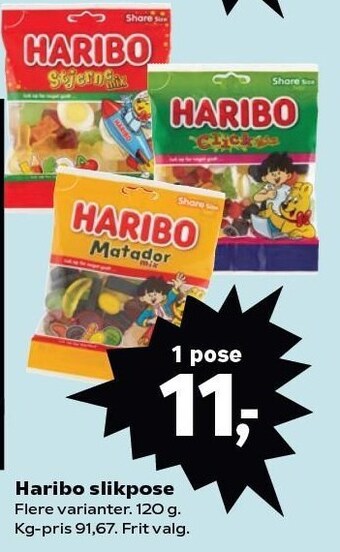 Kvickly Haribo slikpose tilbud