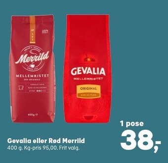 Kvickly Gevalia eller rød merrild tilbud