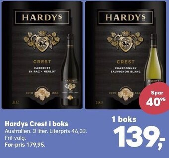 Kvickly Hardys crest i boks tilbud