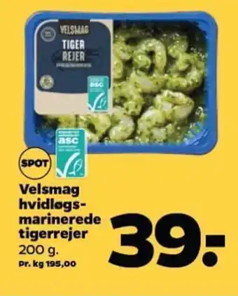 Netto Velsmag hvidløgs-marinerede tigerrejer tilbud