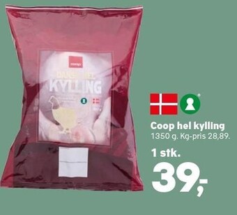 Coop hel kylling