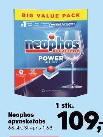Kvickly Neophos opvasketabs tilbud