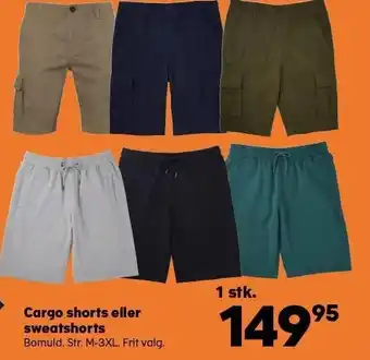 Kvickly Cargo shorts eller sweatshorts tilbud