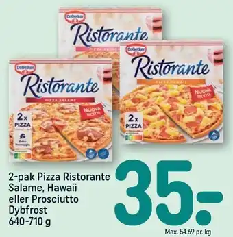 REMA 1000 Dr. oetker 2-pak pizza ristorante tilbud