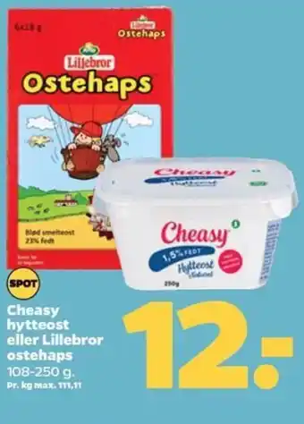 Netto Cheasy hytteost eller Lillebror ostehaps tilbud