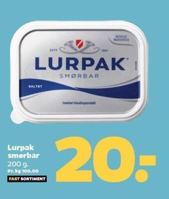 Netto LURPAK SMØRBAR tilbud